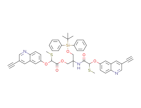 (3-ethynyl-quinolin-6-yloxy)-methylsulfanyl-acetic acid 3-(tert-butyl-diphenyl-silanyloxy)-2-[2-(3-ethynyl-quinolin-6-yloxy)-2-methylsulfanyl-acetylamino]-2-methyl-propyl ester
