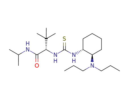 Molecular Structure of 1003922-03-9 ((S)-2-[3-[(1R,2R)-2-(Dipropylamino)cyclohexyl]thioureido]-N-isopropyl-3,3-dimethylbutanamide)