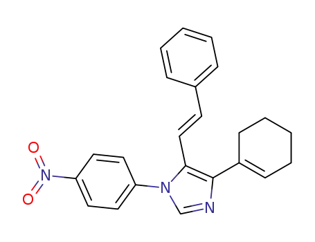 1H-Imidazole,
4-(1-cyclohexen-1-yl)-1-(4-nitrophenyl)-5-(2-phenylethenyl)-