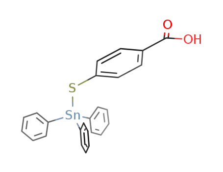 Molecular Structure of 89222-65-1 (Benzenethiol, 4-[[(triphenylstannyl)oxy]carbonyl]-)