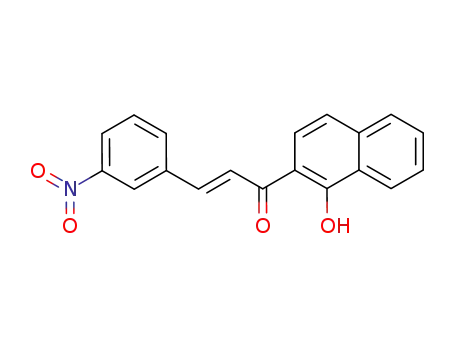 Molecular Structure of 108124-52-3 (2-Propen-1-one, 1-(1-hydroxy-2-naphthalenyl)-3-(3-nitrophenyl)-)