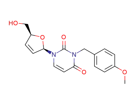 1-((2R,5S)-5-Hydroxymethyl-2,5-dihydro-furan-2-yl)-3-(4-methoxy-benzyl)-1H-pyrimidine-2,4-dione