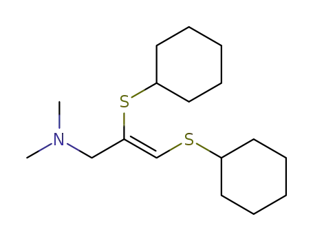 Molecular Structure of 1032739-15-3 (N-[(2Z)-2,3-bis(cyclohexylsulfanyl)-2-propenyl]-N,N-dimethylamine)