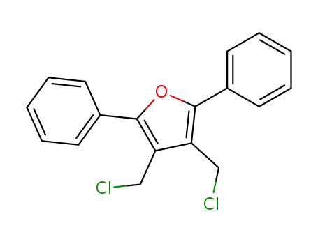 Molecular Structure of 4676-55-5 (3,4-bis(chloromethyl)-2,5-diphenylfuran)