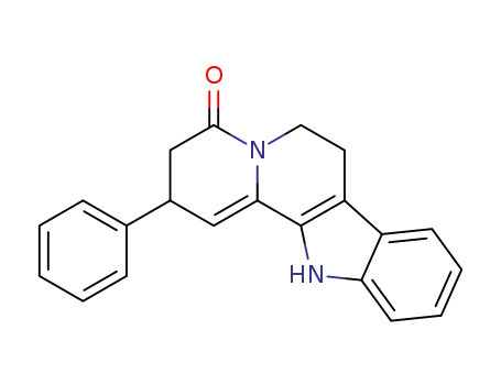 Molecular Structure of 91751-39-2 (Indolo[2,3-a]quinolizin-4(3H)-one, 2,6,7,12-tetrahydro-2-phenyl-)
