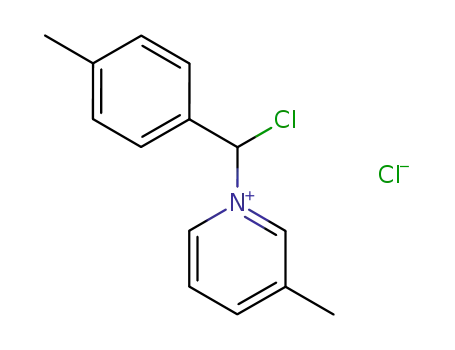 Molecular Structure of 113700-10-0 (Pyridinium, 1-[chloro(4-methylphenyl)methyl]-3-methyl-, chloride)