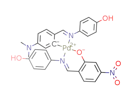 Pd(HOC<sub>6</sub>H<sub>4</sub>NCHC<sub>6</sub>H<sub>3</sub>N(CH<sub>3</sub>)2)(HOC<sub>6</sub>H<sub>4</sub>NCHC<sub>6</sub>H<sub>3</sub>ONO<sub>2</sub>)