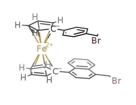 1-[p-(bromomethyl)phenyl]-1'-[4-(bromomethyl)-1-naphthyl]ferrocene