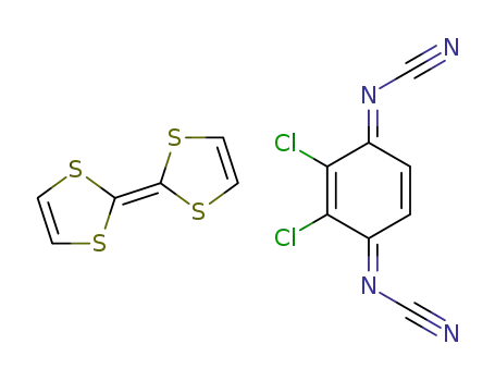 Molecular Structure of 110375-35-4 (2-(1,3-Dithiol-2-yliden)-1,3-dithiol, CT-Komplex mit (E,E)-2,3-Dichlor-N,N'-dicyan-1,4-benzochinondiimin (1:1))