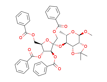methyl 2,3-O-isopropylidene-4-O-(1,3,4,6-tetra-O-benzoyl-α-D-fructofuranosyl)-α-L-rhamnopyranoside