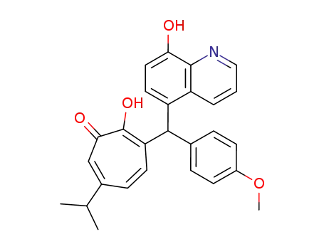 5-<α-(2-hydroxy-6-isopropyltropon-3-yl)-4-methoxybenzyl>-8-hydroxyquinoline