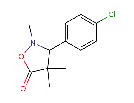 Molecular Structure of 33934-07-5 (5-Isoxazolidinone, 3-(4-chlorophenyl)-2,4,4-trimethyl-)