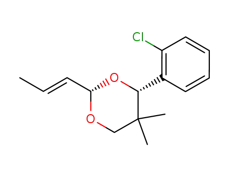Molecular Structure of 133124-13-7 ((2S,4S)-(-)-4-(2-chlorophenyl)-5,5-dimethyl-2-(trans-1-propenyl)-1,3-dioxane)