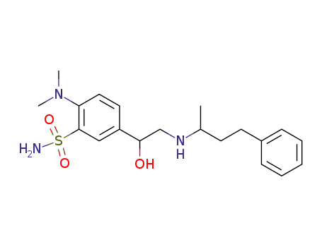 2-dimethylamino-5-[1-hydroxy-2-[(1-methyl-3-phenylpropyl)amino]ethyl]benzenesulphonamide