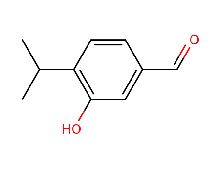 Molecular Structure of 91060-93-4 (Benzaldehyde, 3-hydroxy-4-(1-methylethyl)- (9CI))