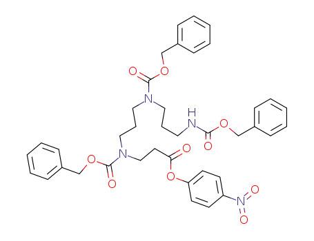 2-Oxa-4,8,12-triazapentadecan-15-oic acid,
3-oxo-1-phenyl-8,12-bis[(phenylmethoxy)carbonyl]-, 4-nitrophenyl ester