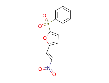 Molecular Structure of 95457-68-4 (Furan, 2-(2-nitroethenyl)-5-(phenylsulfonyl)-, (E)-)