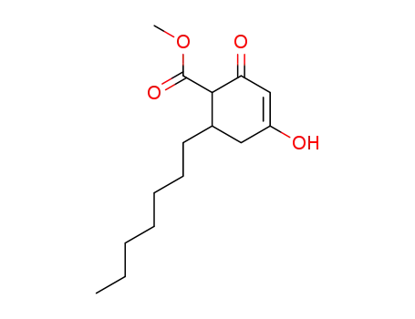 3-Cyclohexene-1-carboxylic acid, 6-heptyl-4-hydroxy-2-oxo-, methyl
ester