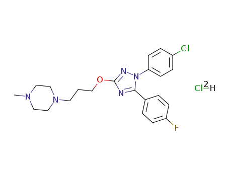 1-{3-[1-(4-Chloro-phenyl)-5-(4-fluoro-phenyl)-1H-[1,2,4]triazol-3-yloxy]-propyl}-4-methyl-piperazine; hydrochloride