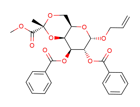 allyl 2,3-di-O-benzoyl-4,6-O-<(R)-1-methoxycarbonylethylidene>-α-D-galactopyranoside