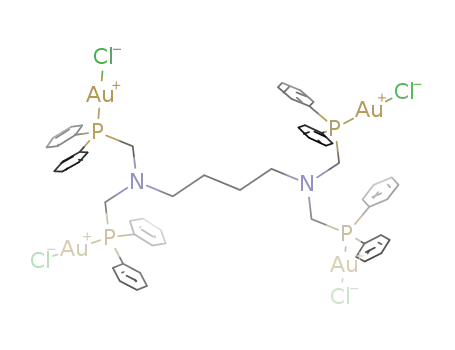 [Au<sub>4</sub>Cl<sub>4</sub>((Ph<sub>2</sub>PCH<sub>2</sub>)2N(CH<sub>2</sub>)4N(CH<sub>2</sub>PPh<sub>2</sub>)2)]