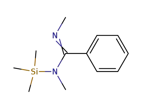 Molecular Structure of 19629-01-7 (N<sup>1</sup>,N<sup>2</sup>-dimethyl-N<sup>1</sup>-(trimethylsilyl)benzamidine)