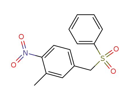 Molecular Structure of 89303-27-5 (Benzene, 2-methyl-1-nitro-4-[(phenylsulfonyl)methyl]-)