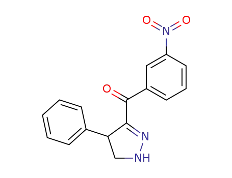 Molecular Structure of 7598-96-1 ((3-nitrophenyl)(4-phenyl-4,5-dihydro-1H-pyrazol-3-yl)methanone)