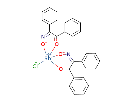 Molecular Structure of 200511-68-8 ((C<sub>6</sub>H<sub>5</sub>C(O)C(NO)C<sub>6</sub>H<sub>5</sub>)2SbCl)