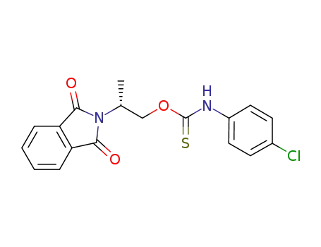 Molecular Structure of 1152595-43-1 (O-[(2R)-2-(1,3-dioxo-1,3-dihydro-2H-isoindol-2-yl)propyl] 4-chlorophenylthiocarbamate)