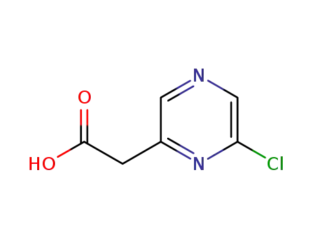 Molecular Structure of 930798-25-7 ((6-CHLOROPYRAZIN-2-YL)ACETIC ACID)