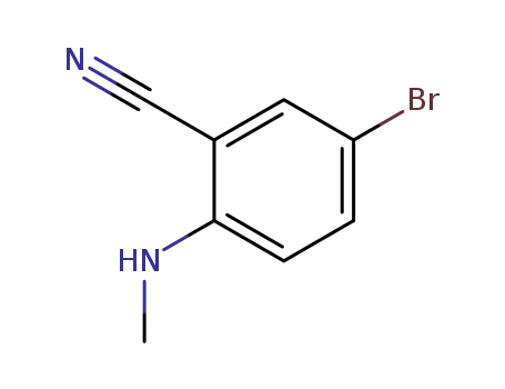 Molecular Structure of 106874-91-3 (5-BroMo-2-MethylaMino-benzonitrile)
