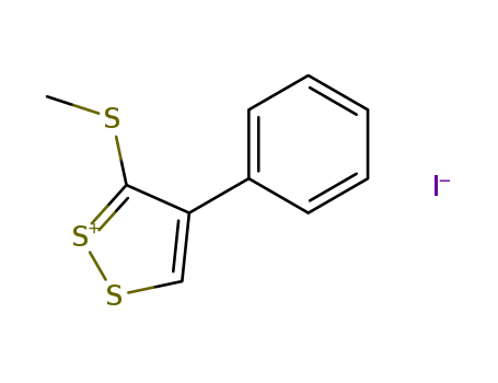 1,2-Dithiol-1-ium, 3-(methylthio)-4-phenyl-, iodide