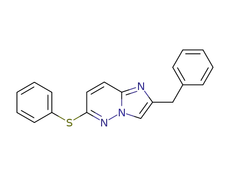 Imidazo[1,2-b]pyridazine, 2-(phenylmethyl)-6-(phenylthio)-