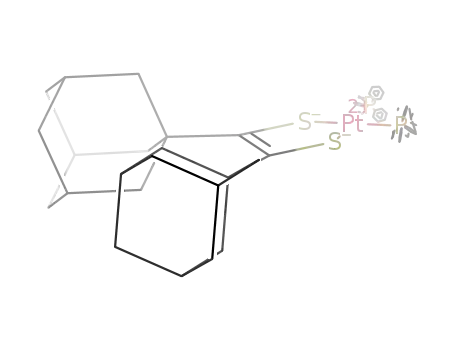 Pt(P(C<sub>6</sub>H<sub>5</sub>)3)2(S<sub>2</sub>C<sub>2</sub>(C<sub>10</sub>H<sub>15</sub>)2)