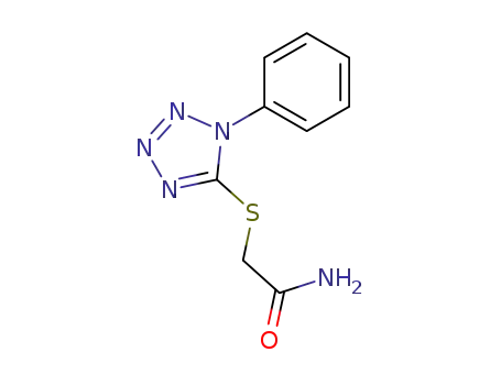 Molecular Structure of 138841-20-0 (2-[(1-PHENYL-1H-TETRAZOL-5-YL)THIO]ACETAMIDE)
