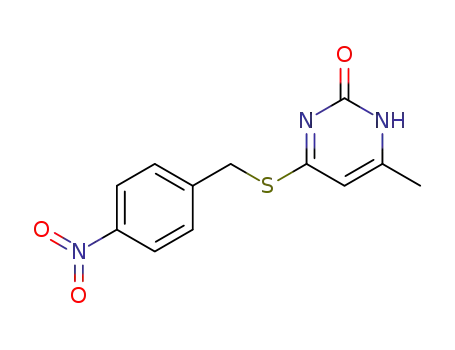 Molecular Structure of 78932-30-6 (6-Methyl-4-(4-nitro-benzylsulfanyl)-1H-pyrimidin-2-one)