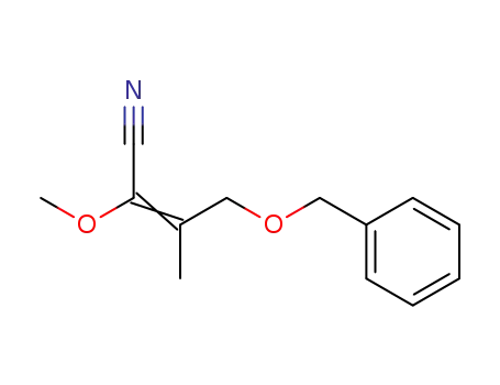 Molecular Structure of 158068-85-0 ((Z)-4-Benzyloxy-2-methoxy-3-methyl-but-2-enenitrile)