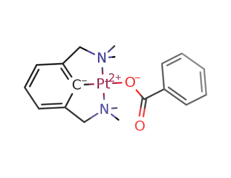 Molecular Structure of 797057-62-6 (benzoato(2,6-bis(dimethylaminomethyl)phenyl-N,C,N)platinum(II))
