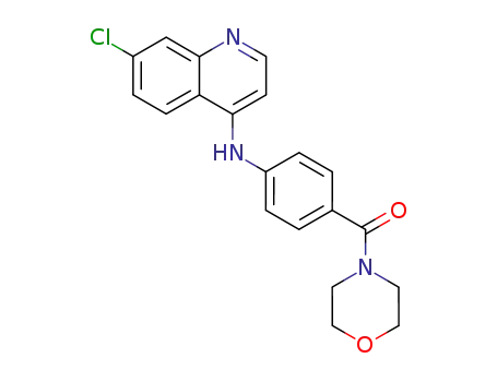 Molecular Structure of 108199-09-3 ({4-[(7-chloroquinolin-4-yl)amino]phenyl}(morpholin-4-yl)methanone)