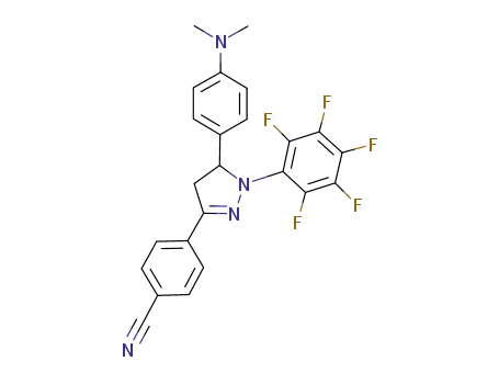 4-(5-(4-(dimethylamino)phenyl)-1-(pentafluorophenyl)-4,5-dihydro-1H-pyrazol-3-yl)benzonitrile