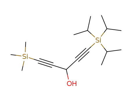 Molecular Structure of 167971-38-2 (1-(triisopropylsilyl)-5-(triMethylsilyl)-1,4-dipentayne-3-ol)