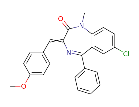 7-Chloro-3-[1-(4-methoxy-phenyl)-meth-(Z)-ylidene]-1-methyl-5-phenyl-1,3-dihydro-benzo[e][1,4]diazepin-2-one