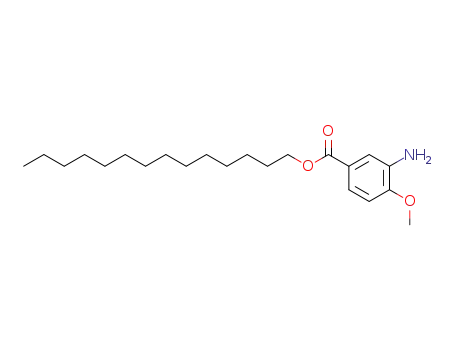 Molecular Structure of 170082-19-6 (Benzoic acid, 3-amino-4-methoxy-, tetradecyl ester)
