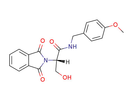 Molecular Structure of 88143-77-5 (2H-Isoindole-2-acetamide,
1,3-dihydro-a-(hydroxymethyl)-N-[(4-methoxyphenyl)methyl]-1,3-dioxo-,
(S)-)
