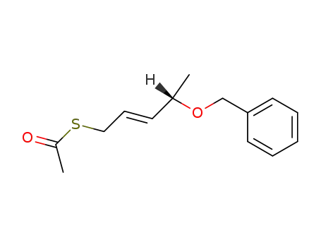 Molecular Structure of 112980-57-1 ((S)-1-acetylmercapto-4-benzyloxy-2-(E)-pentene)