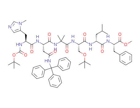 L-Phenylalanine,  N-[(1,1-dimethylethoxy)carbonyl]-3-methyl-L-histidyl-N-(triphenylmethyl)-  L-asparaginyl-2-methylalanyl-O-(1,1-dimethylethyl)-L-seryl-D-leucyl-,  methyl ester