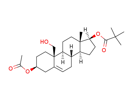 Molecular Structure of 67192-85-2 (3β-acetoxy-17β-pivaloylandrost-5-ene-19-ol)