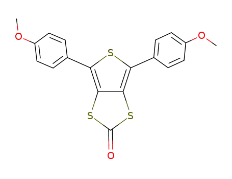 Molecular Structure of 1042436-03-2 (4,6-bis(4-methoxyphenyl)-thieno[3,4-d]-1,3-dithiol-2-one)