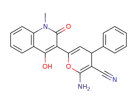 2-Amino-6-(4-hydroxy-1-methyl-2-oxo-1,2-dihydro-quinolin-3-yl)-4-phenyl-4H-pyran-3-carbonitrile